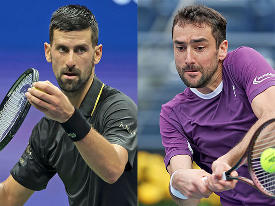 （左から）ジョコビッチ、チリッチ