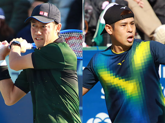 （左から）錦織圭、内田海智
