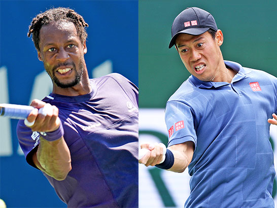 （左から）モンフィスと錦織圭